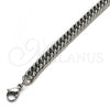 Stainless Steel Basic Bracelet, Square Franco Design, Polished,, 03.278.0018.08
