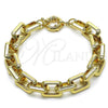 Oro Laminado Fancy Bracelet, Gold Filled Style Polished, Golden Finish, 03.429.0009.07