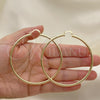 Oro Laminado Extra Large Hoop, Gold Filled Style Polished, Golden Finish, 5.134.016.70