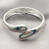 Rhodium Plated Individual Bangle, Teardrop Design, Polished, Rhodium Finish, 07.215.0015.1.06
