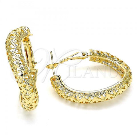 Oro Laminado Huggie Hoop, Gold Filled Style Polished, Golden Finish, 02.163.0087.25