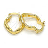 Oro Laminado Small Hoop, Gold Filled Style Diamond Cutting Finish, Golden Finish, 02.170.0158.15
