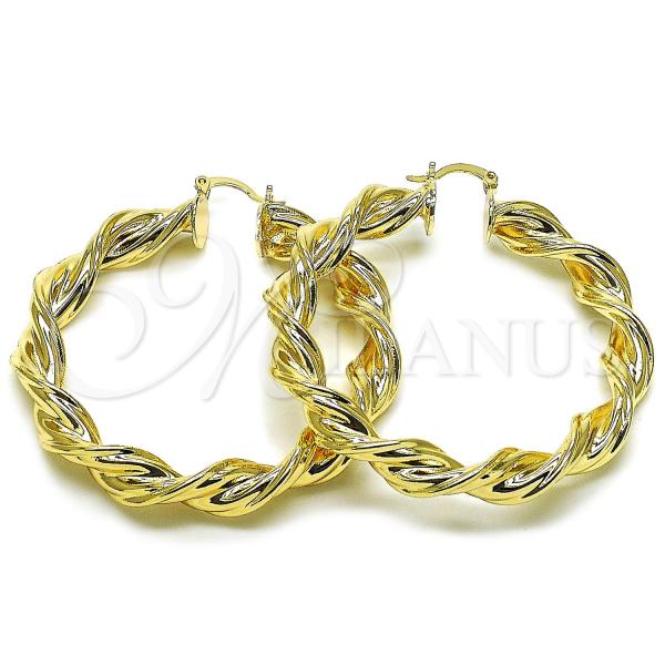 Gold Filled Hoop Earrings — Large Hoop Polished 02. — main product view — SKU 157014 | Oro Laminado aretes de aro — Large Hoop pulido 02. — SKU 157014