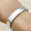 Stainless Steel Solid Bracelet, Polished, Two Tone, 03.114.0219.2.09