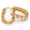 Oro Laminado Small Hoop, Gold Filled Style with White Cubic Zirconia, Polished, Golden Finish, 02.196.0039.15
