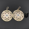 Oro Laminado Dangle Earring, Gold Filled Style Diamond Cutting Finish, Tricolor, 5.079.002