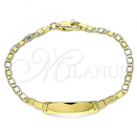Oro Laminado ID Bracelet, Gold Filled Style Polished, Golden Finish, 03.63.2219.06