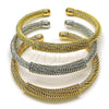 Oro Laminado Trio Bangle, Gold Filled Style Polished, Golden Finish, 07.170.0021