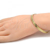 Oro Laminado Basic Bracelet, Gold Filled Style Herringbone Design, Polished, Golden Finish, 5.221.005.2.08