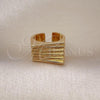 Oro Laminado Elegant Ring, Gold Filled Style Diamond Cutting Finish, Golden Finish, 01.60.0011