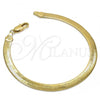 Oro Laminado Basic Bracelet, Gold Filled Style Herringbone Design, Polished, Golden Finish, 5.221.005.2.08