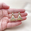 Oro Laminado Stud Earring, Gold Filled Style Polished, Golden Finish, 02.170.0561