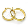 Oro Laminado Small Hoop, Gold Filled Style Polished, Golden Finish, 02.122.0095.20