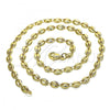 Oro Laminado Basic Necklace, Gold Filled Style Puff Mariner Design, Polished, Golden Finish, 04.326.0001.18