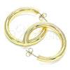 Oro Laminado Stud Earring, Gold Filled Style Polished, Golden Finish, 02.163.0155.40