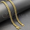 Oro Laminado Basic Bracelet, Gold Filled Style Miami Cuban Design, Polished, Golden Finish, 03.419.0020.09