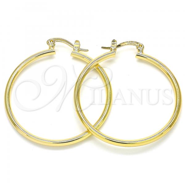 Oro Laminado Medium Hoop, Gold Filled Style Polished, Golden Finish, 5.134.010.30