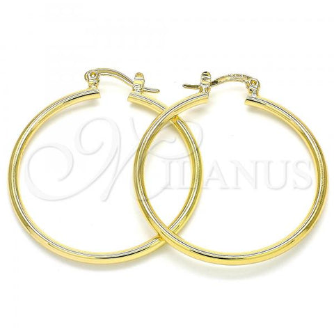 Oro Laminado Medium Hoop, Gold Filled Style Polished, Golden Finish, 5.134.010.30