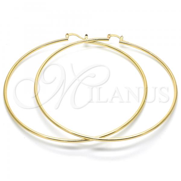 Oro Laminado Extra Large Hoop, Gold Filled Style Polished, Golden Finish, 5.134.001.80