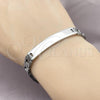 Stainless Steel Solid Bracelet, Polished, Steel Finish, 03.114.0407.08