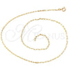 Oro Laminado Basic Necklace, Gold Filled Style Paperclip Design, Polished, Golden Finish, 04.09.0190.20