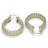 Rhodium Plated Medium Hoop, Polished, Rhodium Finish, 02.163.0025.1.30