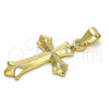 Oro Laminado Religious Pendant, Gold Filled Style Cross Design, Polished, Golden Finish, 05.163.0090