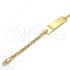 Oro Laminado ID Bracelet, Gold Filled Style Polished, Golden Finish, 03.63.1848.06