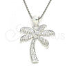 Sterling Silver Fancy Pendant, Palm Tree Design, Polished,, 05.398.0041