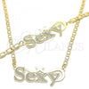 Oro Laminado Necklace and Bracelet, Gold Filled Style Polished, Golden Finish, 06.63.0240