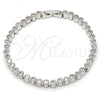 Rhodium Plated Tennis Bracelet, with White Cubic Zirconia, Polished, Rhodium Finish, 03.210.0019.1.08