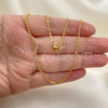 Stainless Steel Basic Necklace, Rolo Design, Polished, Golden Finish, 04.238.0015.18