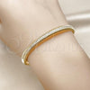 Oro Laminado Individual Bangle, Gold Filled Style with White Cubic Zirconia, Polished, Golden Finish, 07.60.0012