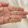 Oro Laminado Charm Anklet , Gold Filled Style Dolphin and Ball Design, Polished, Golden Finish, 03.32.0612.10