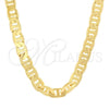 Oro Laminado Basic Necklace, Gold Filled Style Mariner Design, Polished, Golden Finish, 5.222.022.20