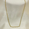 Oro Laminado Basic Necklace, Gold Filled Style Diamond Cutting Finish, Golden Finish, 04.213.0088.20