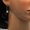 Oro Laminado Leverback Earring, Gold Filled Style Ball Design, Polished, Golden Finish, 02.168.0034