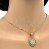 Oro Laminado Religious Pendant, Gold Filled Style Heart Design, Polished, Golden Finish, 05.120.0088