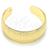 Oro Laminado Individual Bangle, Gold Filled Style Greek Key Design, Polished, Golden Finish, 07.329.0001 (18 MM Thickness, One size fits all)