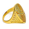 Oro Laminado Multi Stone Ring, Gold Filled Style with White Micro Pave, Polished, Golden Finish, 01.118.0048.09 (Size 9)