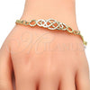 Oro Laminado Fancy Bracelet, Gold Filled Style Diamond Cutting Finish, Golden Finish, 03.311.0006.07