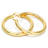 Oro Laminado Large Hoop, Gold Filled Style Hollow Design, Polished, Golden Finish, 02.170.0088.50