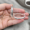 Sterling Silver Medium Hoop, Diamond Cutting Finish, Silver Finish, 02.389.0129.40