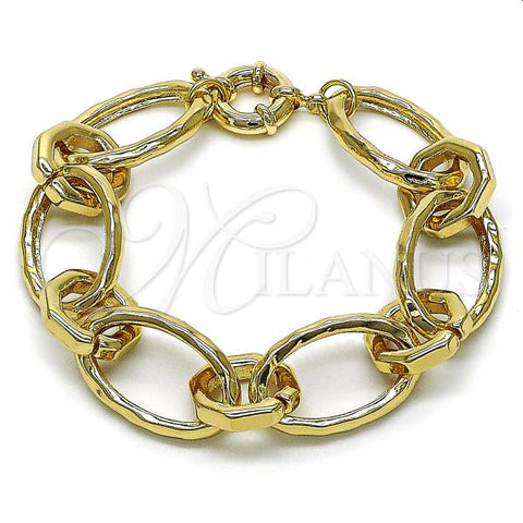 Oro Laminado Fancy Bracelet, Gold Filled Style Polished, Golden Finish, 03.429.0010.08