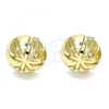 Oro Laminado Stud Earring, Gold Filled Style Polished, Golden Finish, 02.100.0116.1