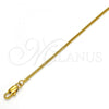 Oro Laminado Basic Necklace, Gold Filled Style Rat Tail Design, Polished, Golden Finish, 04.317.0001.18