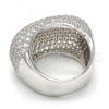 Rhodium Plated Multi Stone Ring, with White Cubic Zirconia, Polished, Rhodium Finish, 01.99.0029.1.08 (Size 8)