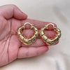 Oro Laminado Medium Hoop, Gold Filled Style Chunky Design, Brushed Finish, Golden Finish, 02.163.0056.40