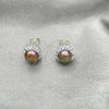 Sterling Silver Stud Earring, with Brown Pearl, Polished, Silver Finish, 02.399.0051