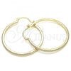 Oro Laminado Medium Hoop, Gold Filled Style with White Micro Pave, Polished, Golden Finish, 02.156.0461.40